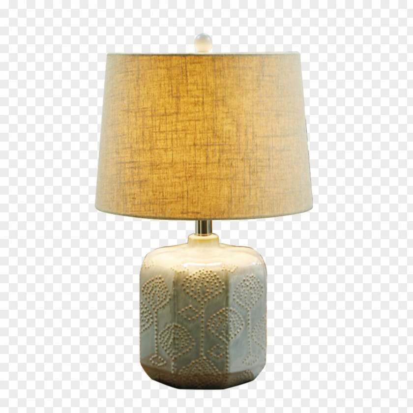 Simple Ceramic Lamp Children's Bedroom Table PNG