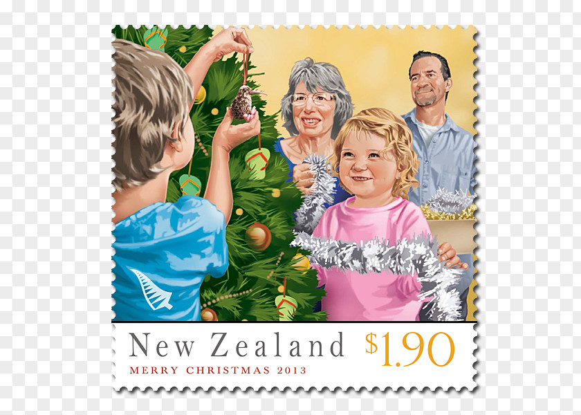 STAMP CHOP Postage Stamps Kiwi Christmas Stamp New Zealand Post Collectables & Solutions Centre PNG