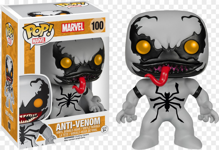 Anti Venom Anti-Venom Eddie Brock Funko Marvel Exclusive Pop! Vinyl Bobble Head Figure PNG