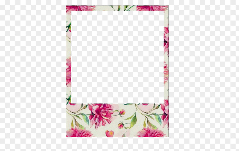 Design Floral Picture Frames Pink M Pattern PNG