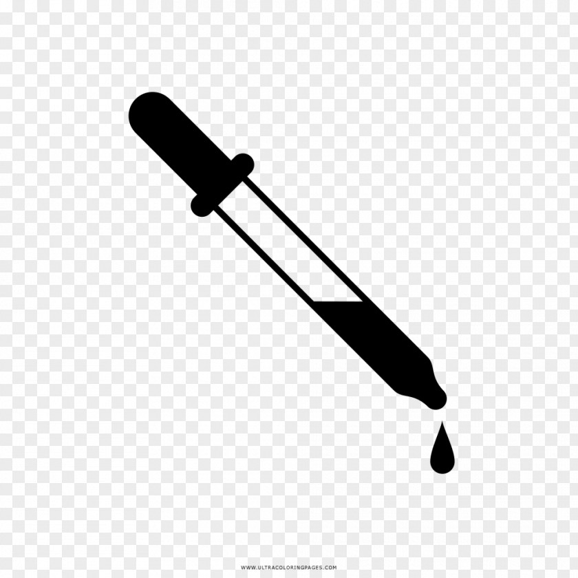 Eye Dropper Drawing Compte-gouttes Pasteur Pipette Coloring Book PNG