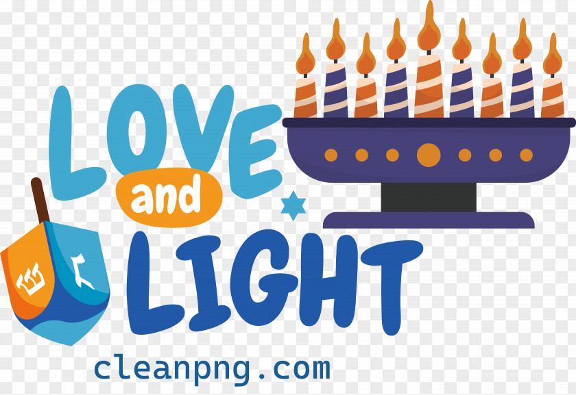 Happy Hanukkah Love Light PNG