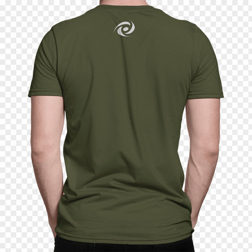 Army Green Backpack T-shirt Clothing Sleeve Crew Neck PNG