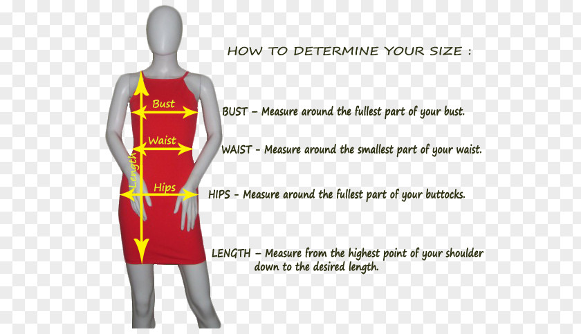 Body Contour Measurement Sleeve Bra Size Clothing Dress PNG