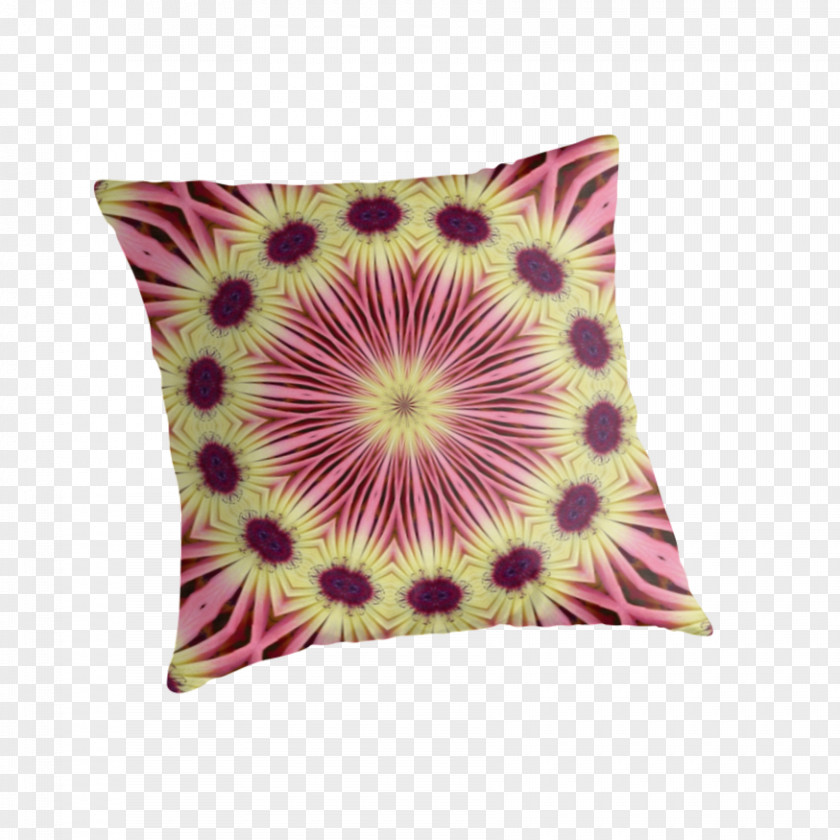 Pink Daisy Cushion Throw Pillows PNG