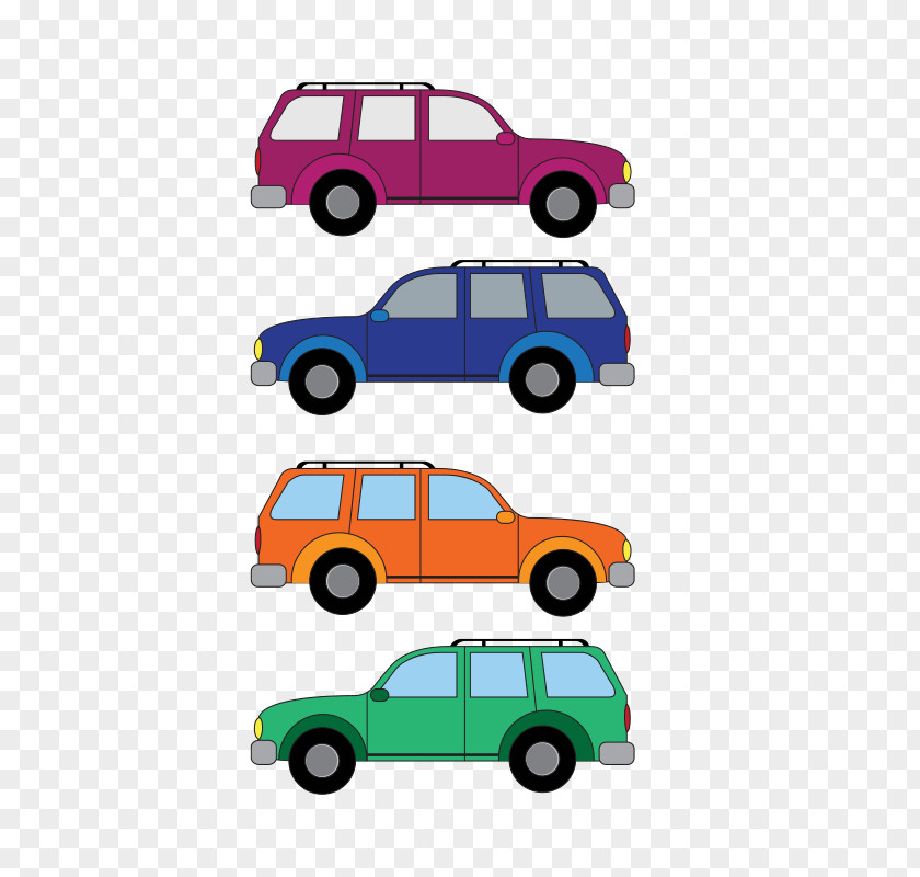 SUV Car Compact Sport Utility Vehicle Cartoon Clip Art PNG