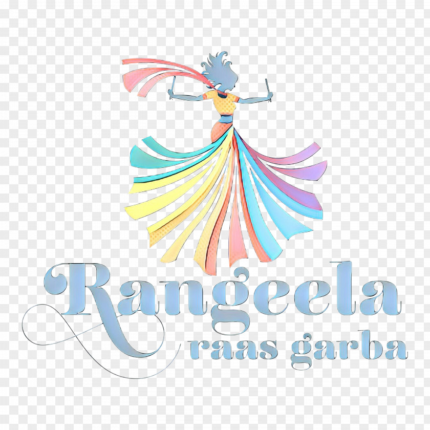 Text Garba Retro Background PNG