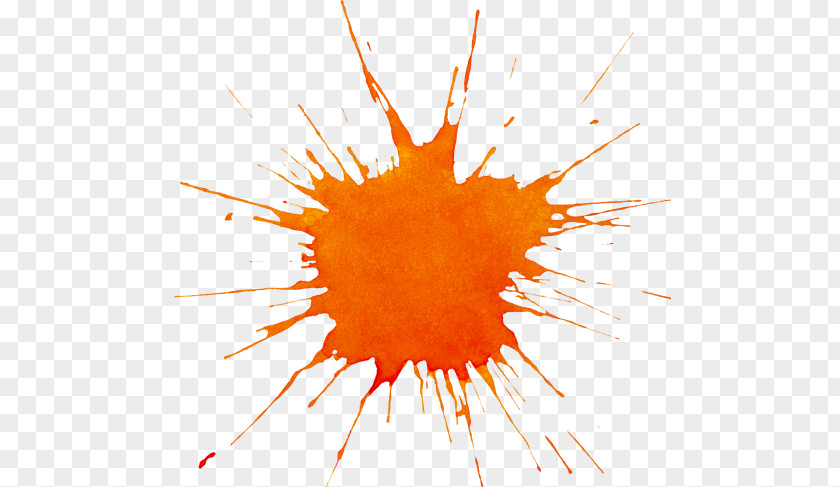 Orange Splat Image Watercolor Painting Battle Park Paintball PNG