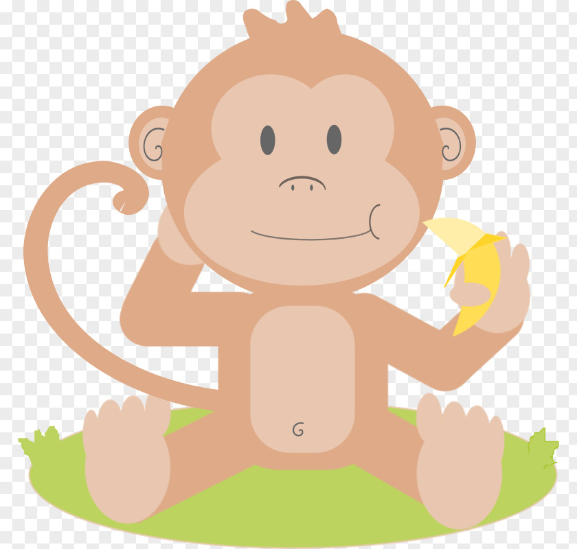 Cartoon Picture Of A Monkey Baby Monkeys Primate Clip Art PNG