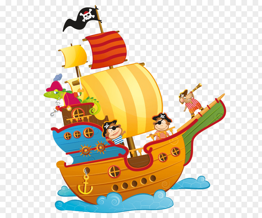 Pirate Parrot Wall Decal Sticker Piracy Galleon PNG