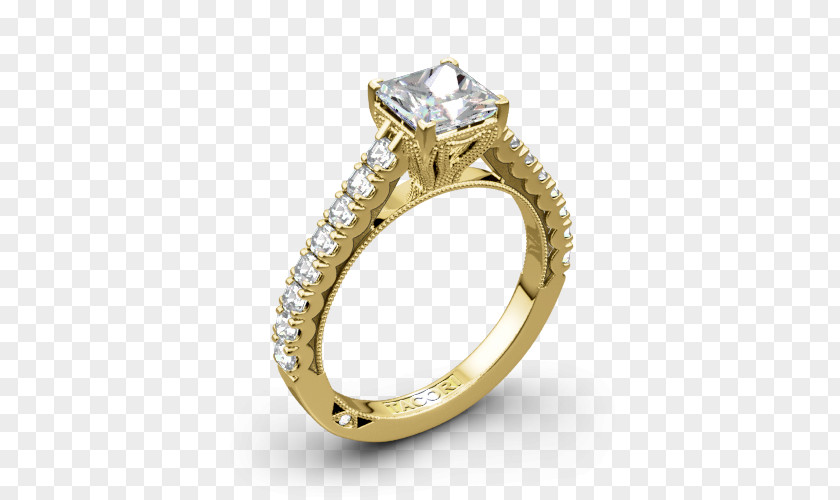Yellow Crescent Wedding Ring Body Jewellery Platinum PNG