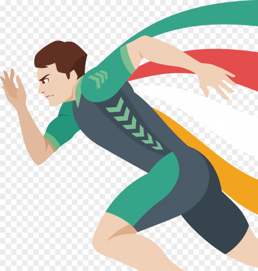 2016 Rio Olympic Athletes Games Running Euclidean Vector PNG
