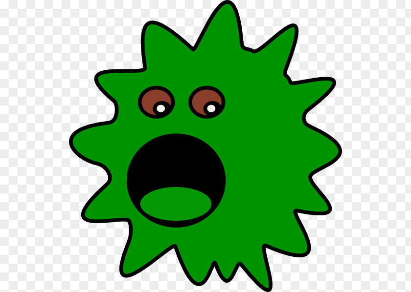 Cartoon Green Virus PNG
