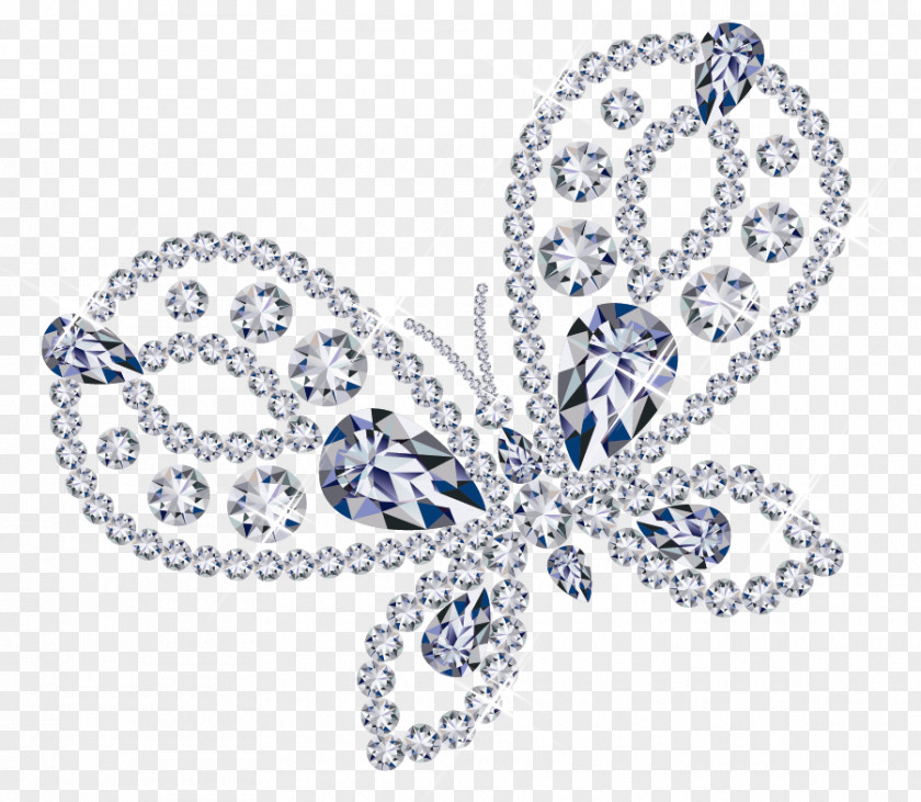Diamond Butterfly Gemstone Jewellery PNG