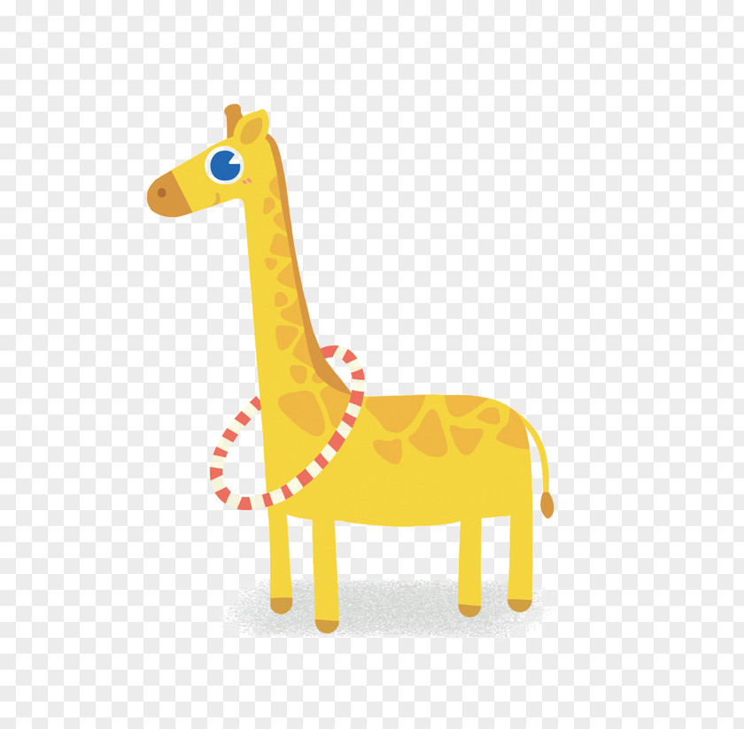Hand-painted Giraffe Northern Drawing Yellow Illustration PNG