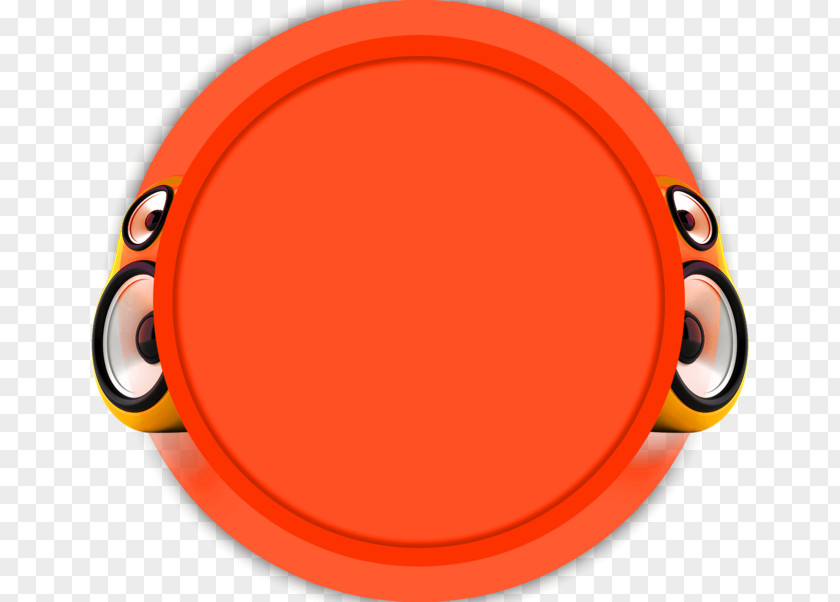 Orange Simple Circle Sound Frame Texture Download PNG