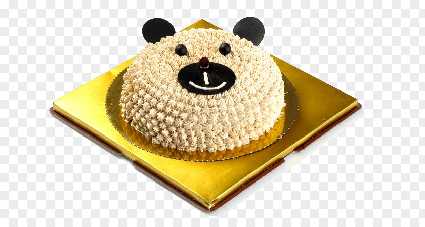 Bear Cake Birthday Cream PNG
