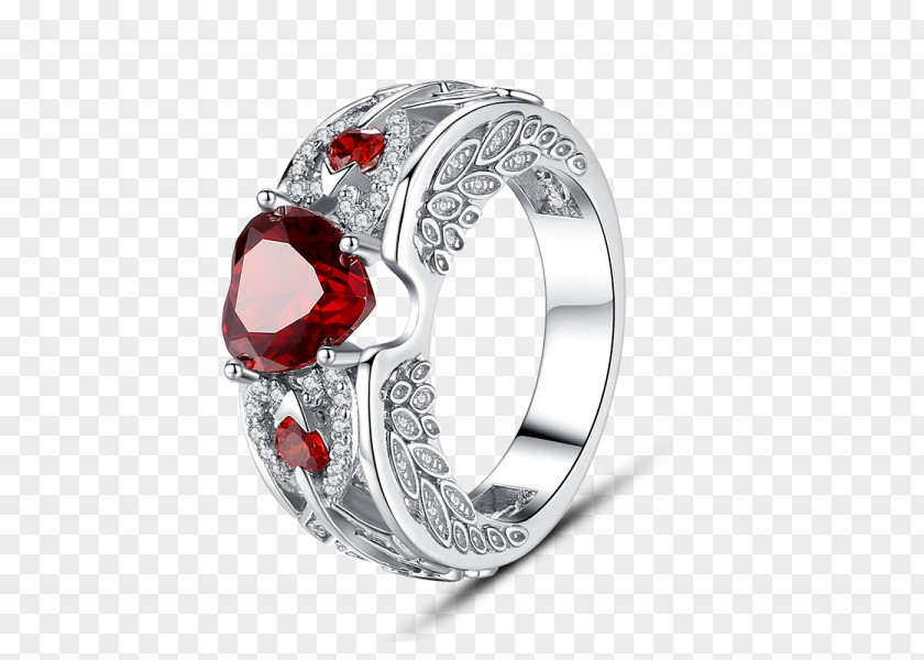 Ruby Wedding Ring Engagement Pandora PNG