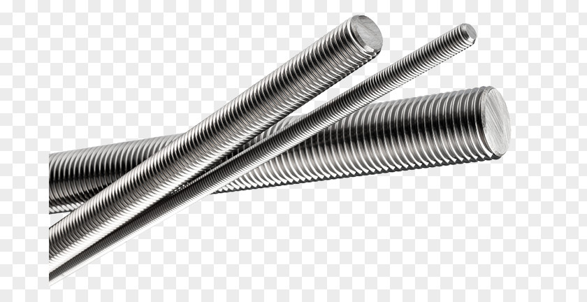 Threaded Rod Stainless Steel Bolt Industry PNG