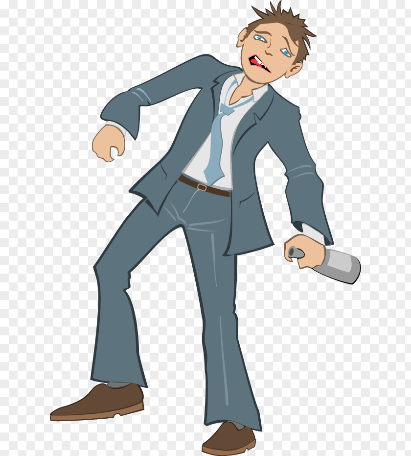 Vector Drunk Man Alcohol Intoxication Cartoon Clip Art PNG