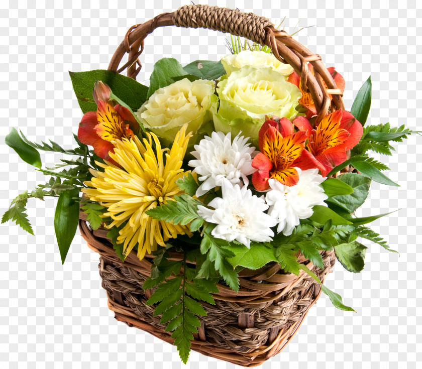 A Basket Of Flowers Flower Bouquet Floral Design Cut PNG