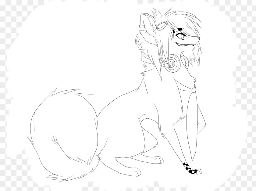 Angel Dog Drawing Line Art Cartoon Sketch PNG