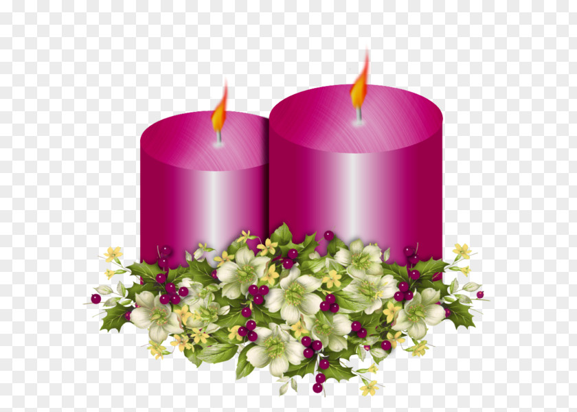 Burning Candles Christmas Candle Clip Art PNG