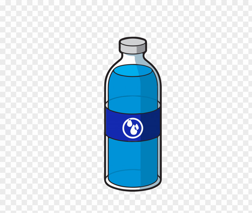 Blue Mineral Water Bottle Material Plastic PNG