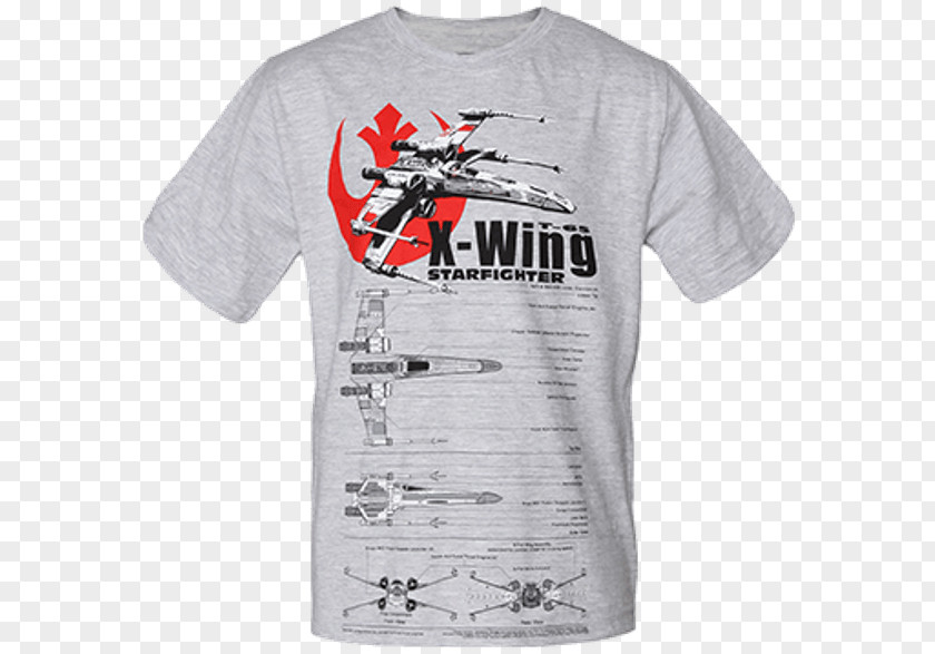 T-shirt Pro Video S.R.L. X-wing Starfighter Star Wars Active Shirt PNG