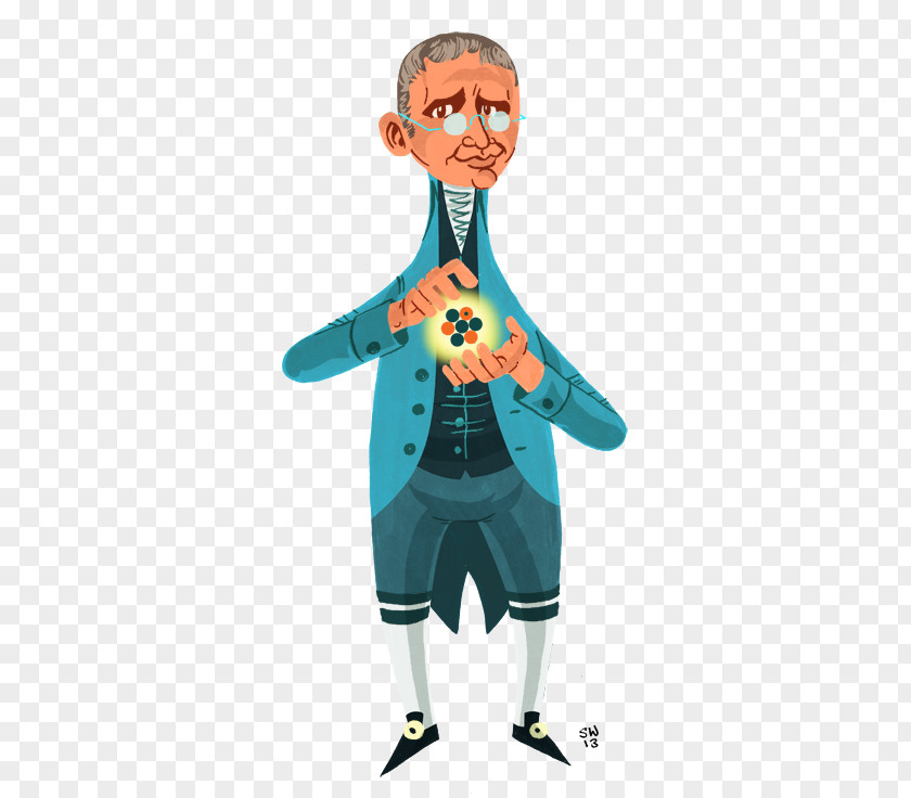 Alfred Nobel John Dalton Cartoon Illustration Clip Art Image PNG