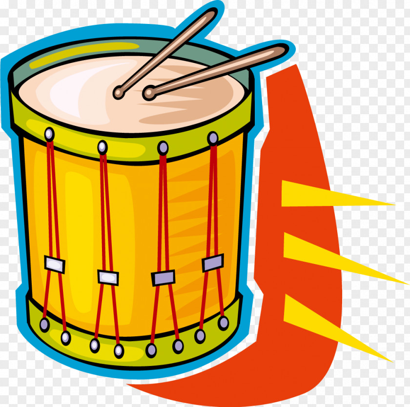 Vector Cartoon Drum PNG