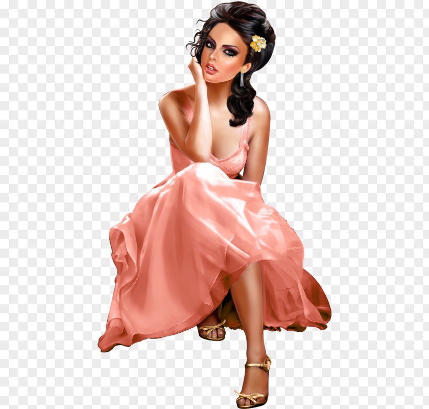 Woman Fashion Illustration Model PNG