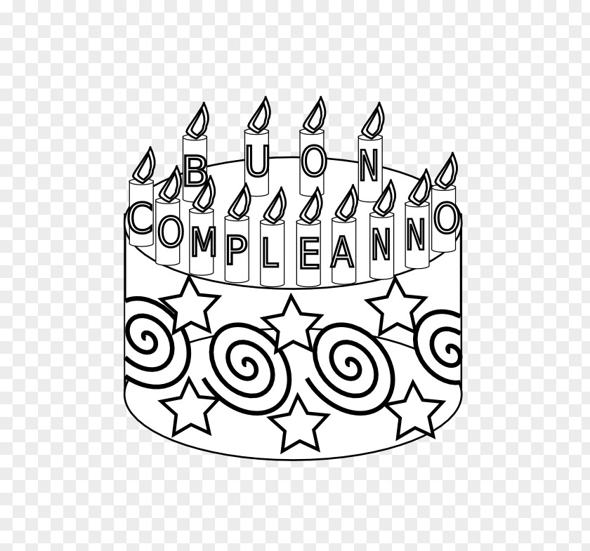 Birthday Cake Coloring Book Clip Art PNG