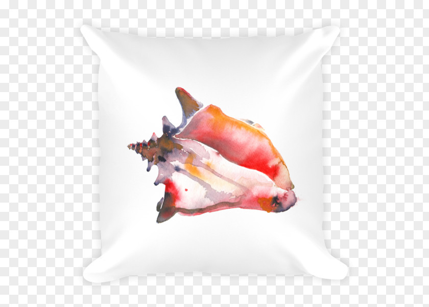 Conch Design By Goats Throw Pillows Portland Watercolor Painting PNG