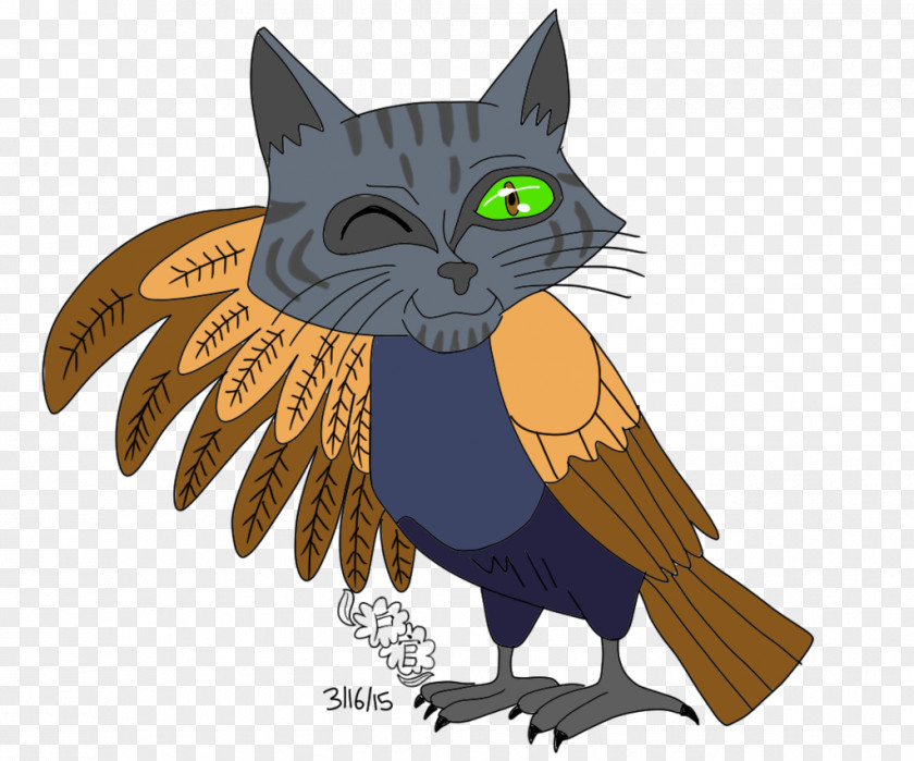 Kitten Whiskers Owl Cartoon PNG