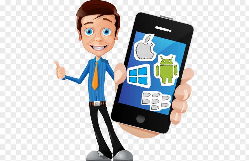 Mobile Application Cartoon Businessperson PNG