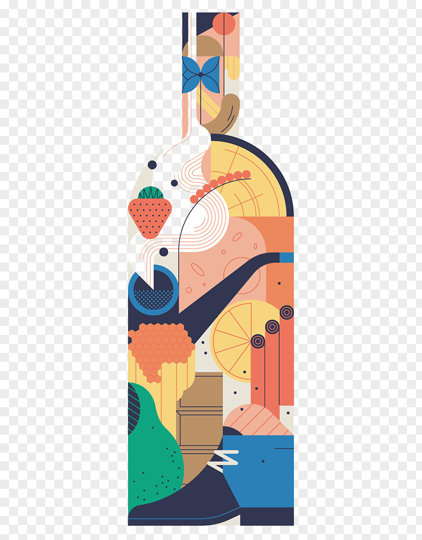 Bottle Shape Plane Pattern Graphic Design Behance Art Illustration PNG