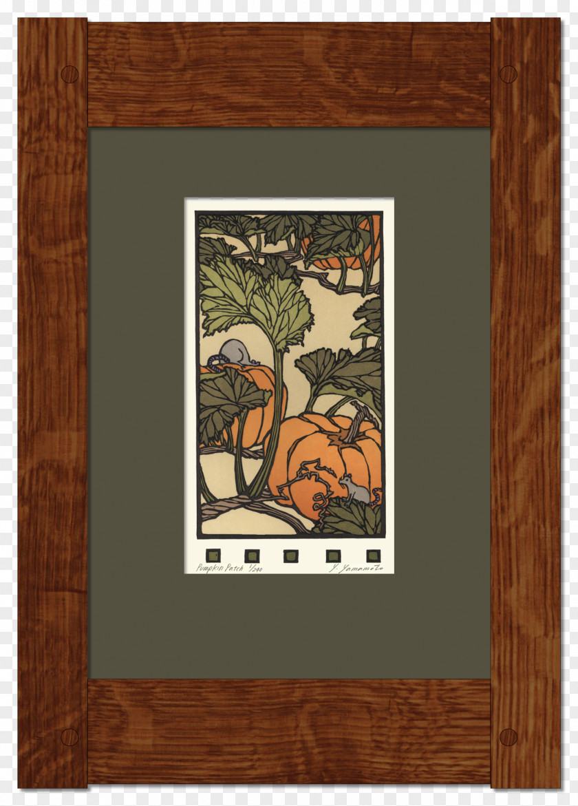 Design Arts And Crafts Movement Woodblock Printing Style PNG