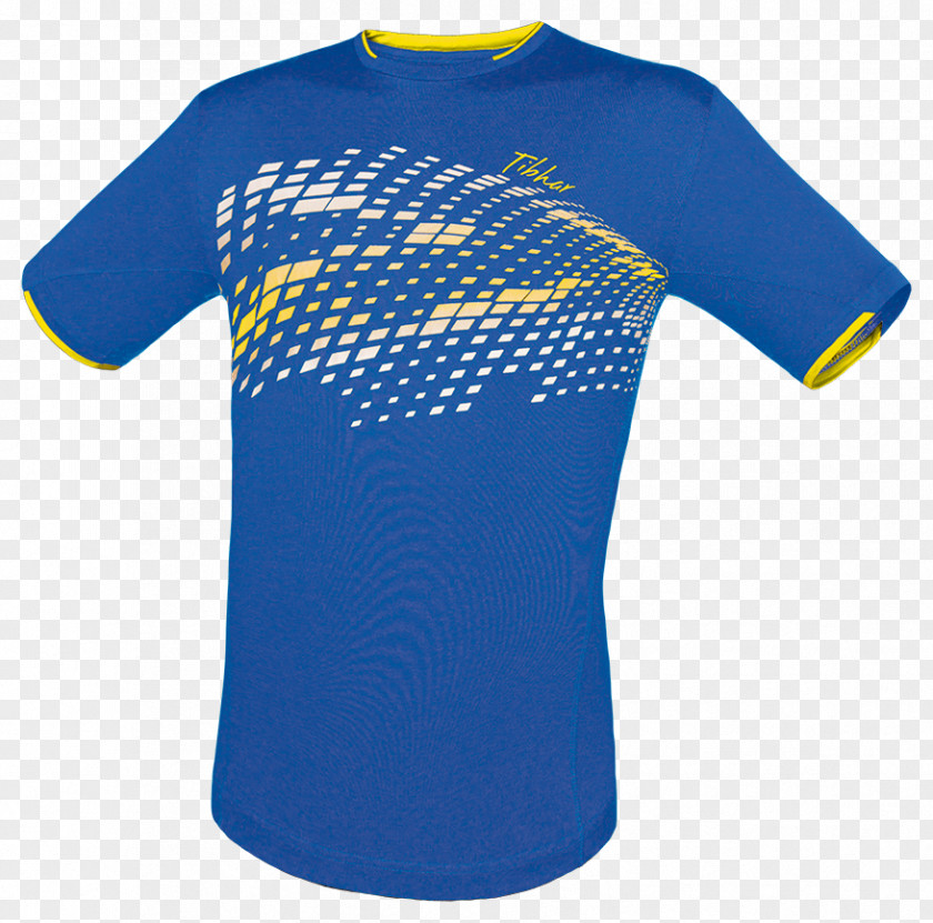 T-shirt Tibhar Ping Pong Blue Sports Fan Jersey PNG