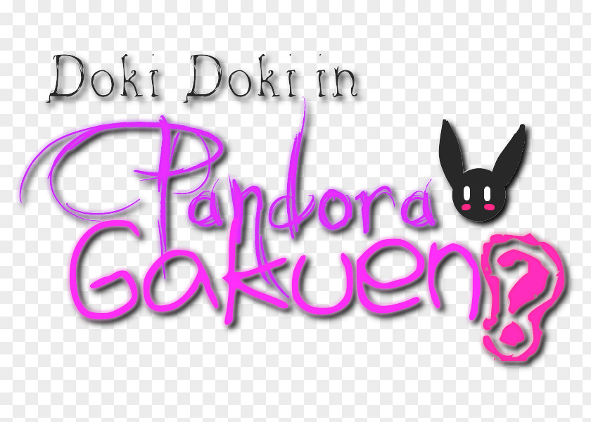 Doki Logo Brand Font Product Pink M PNG