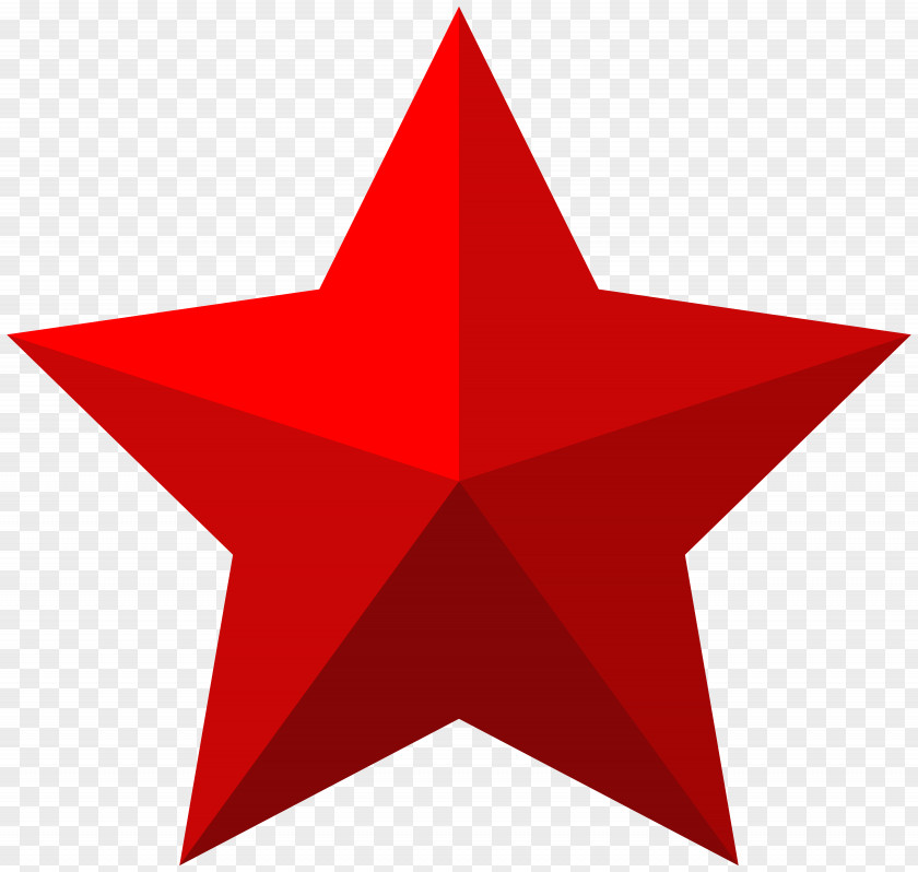 Red Star Clip Art Image Shape Icon PNG