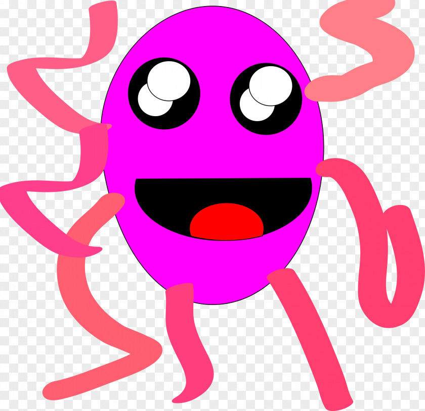 Octapus Magenta Purple Smiley Violet Clip Art PNG