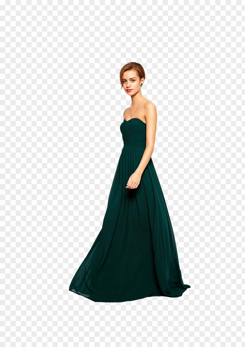 Party People Dress Evening Gown Bandeau Petite Size Fashion PNG