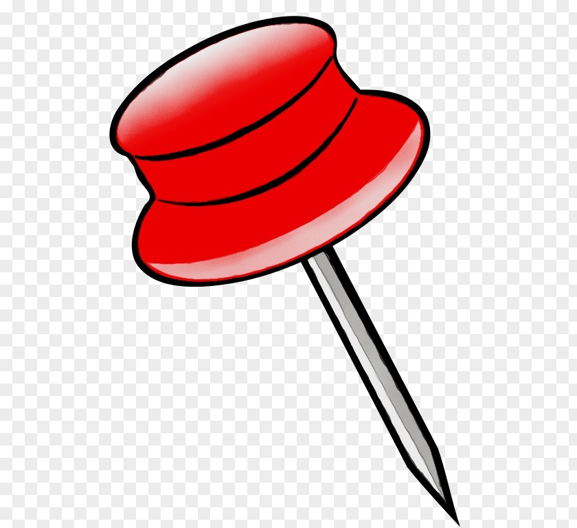 Red Art Drawing Pin PNG