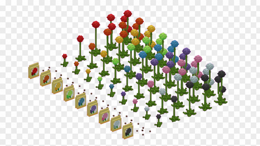 Flower Voxel Vector Graphics Seed Minecraft PNG