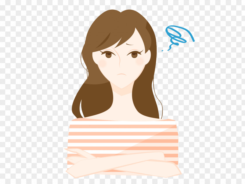 Long Hair Brown Cartoon PNG