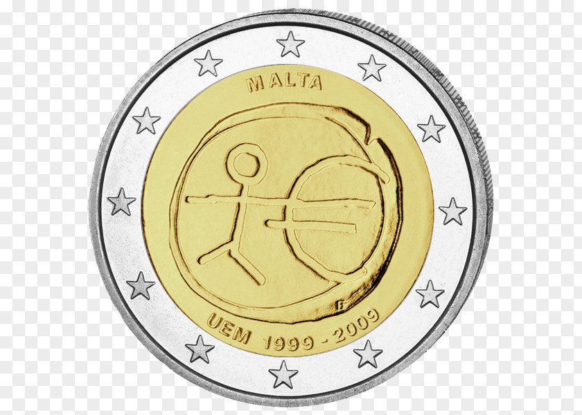 Coin 2 Euro Slovak Coins PNG