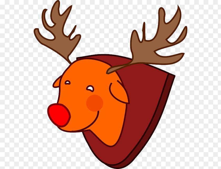 Nosecone Rudolph Reindeer Santa Claus Vector Graphics PNG