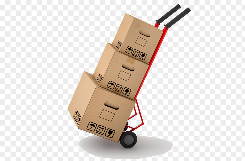 Box Mover Hand Truck Cardboard Corrugated Design PNG