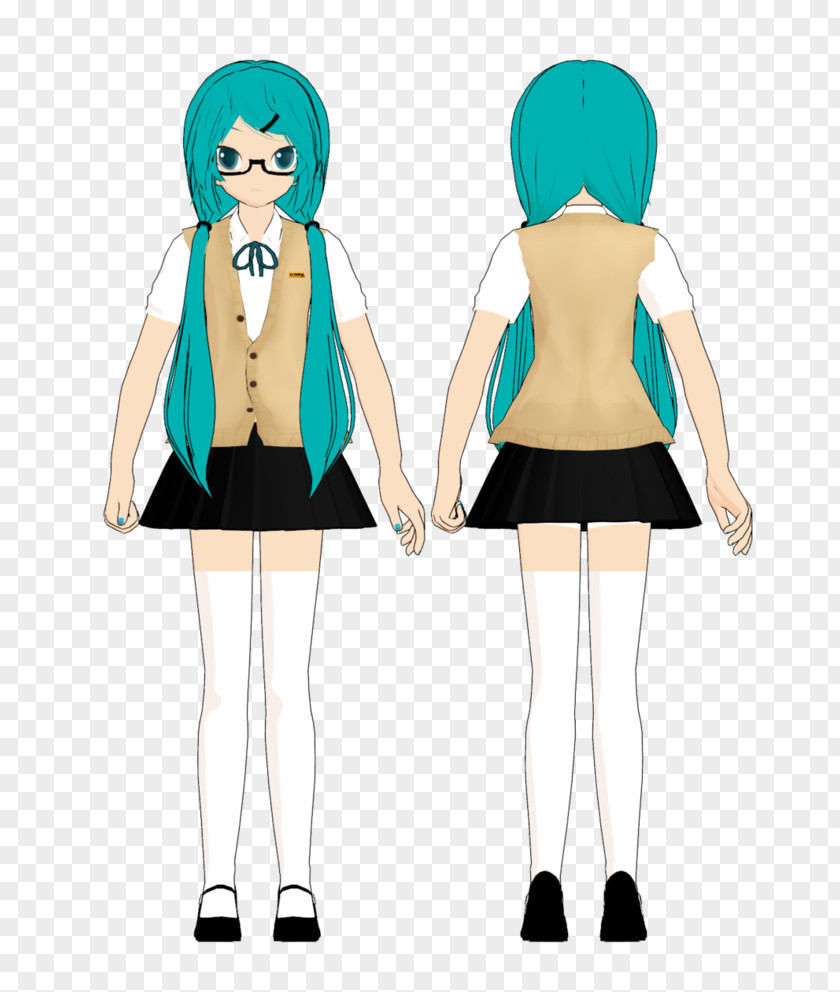 Hatsune Miku School Uniform Costume Outerwear PNG